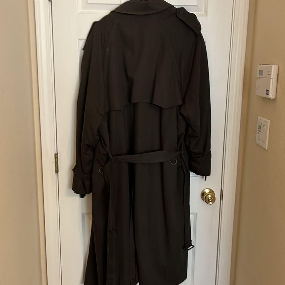 Men’s London Fog Dark Olive Trench Coat - Picture 8 of 12